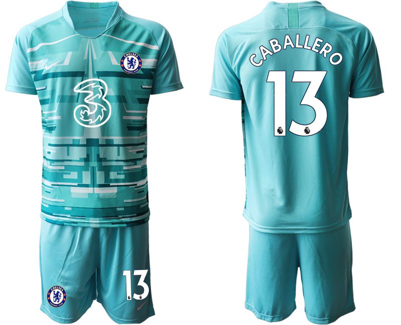 Men 2020-2021 club Chelsea lake blue goalkeeper #13 Soccer Jerseys